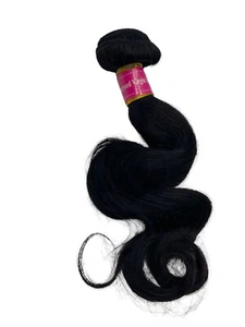 100% virgin human hair Unprocessed body wave Bulk Extensions 16” Black 100g - Picture 1 of 5