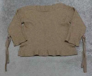 Lucky Brand Sweater Women's Medium Brown 3/4 Sleeve Boat Neck Pullover - Picture 1 of 9