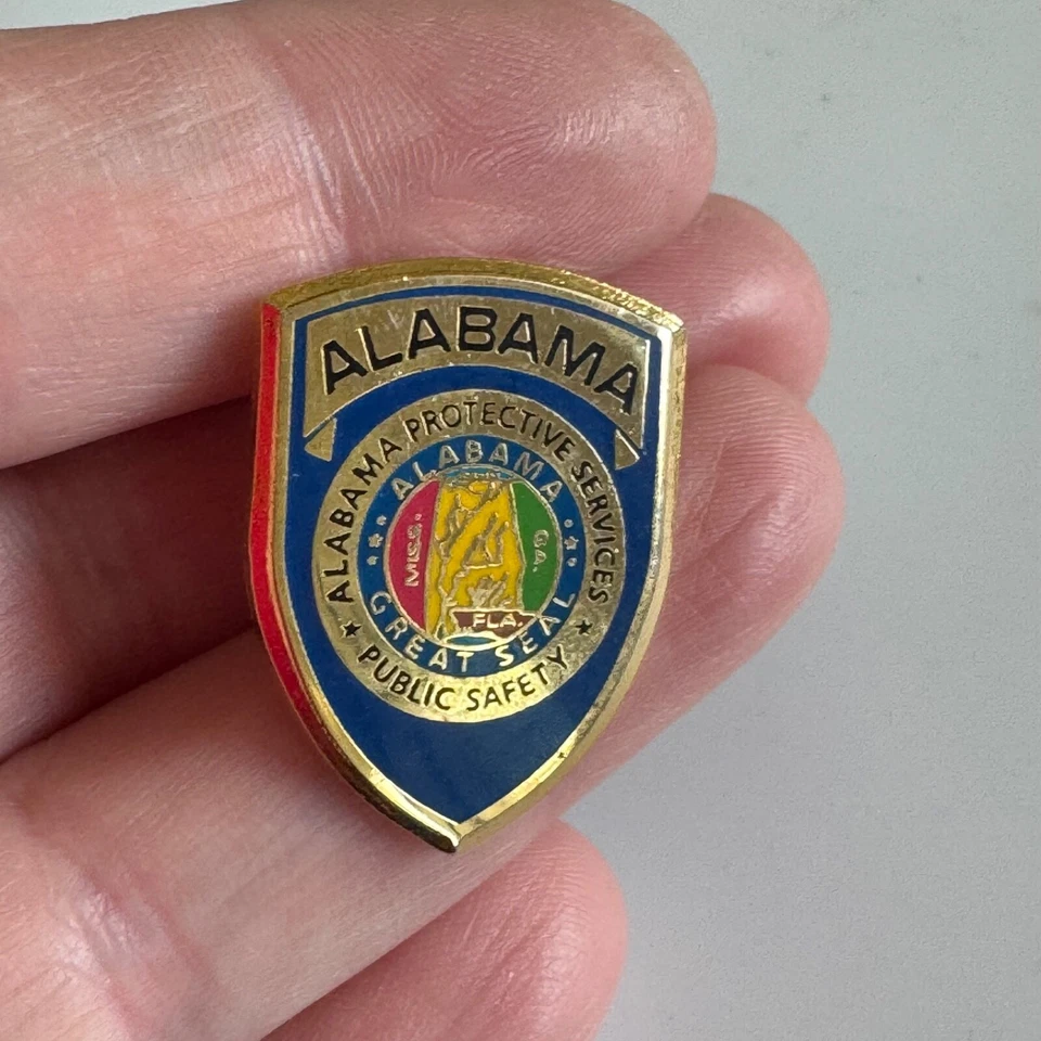 Vintage Alabama Protective Services Public Safety Shield Pin Rare - Image 1 of 3