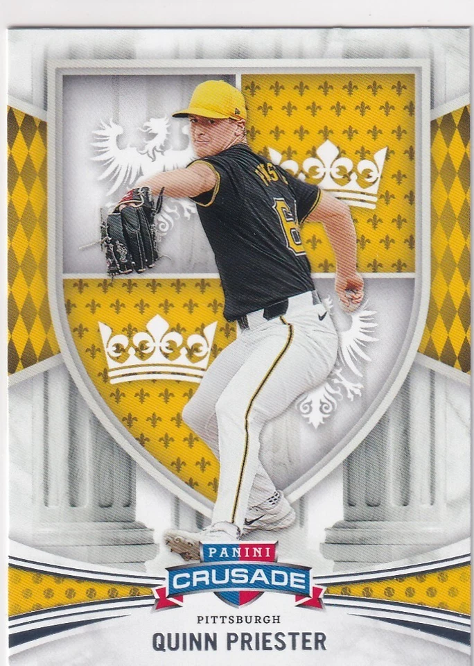 2024 CRUSADE RC QUINN PRIESTER PITTSBURGH PIRATES ROOKIE BASEBALL PANINI AA-1865 - Image 1 of 2