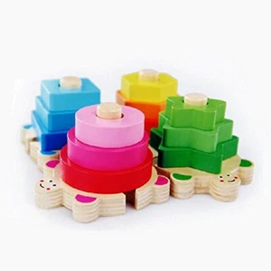 Brain-teaser Wood Turtle Stacking Toy - Children Shape Sorter - Baby Puzzle Game - Picture 1 of 8