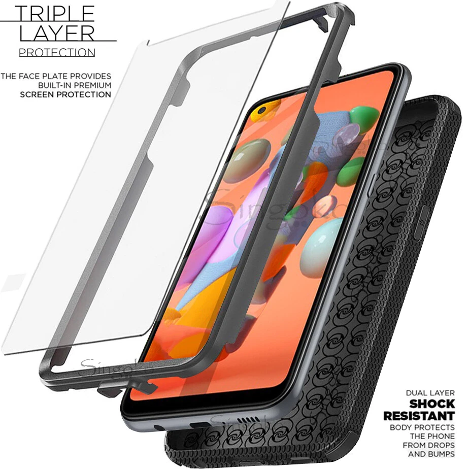 RUGGED SHOCKPROOF FULL BODY TANK HYBRID Phone Case Cover +BUILT SCREEN PROTECTOR - Image 1 of 4