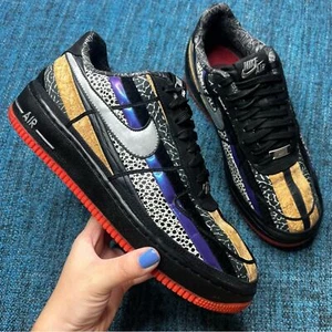 Nike Air Force 1 Low NOLA Gumbo League Crescent City Sneakers in Black Red 10.5  - Picture 1 of 9