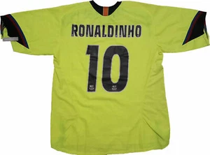 maglia Ronaldinho away Player Issue Barca #10 NIKE 2005 2006 shirt jersey M - Foto 1 di 9
