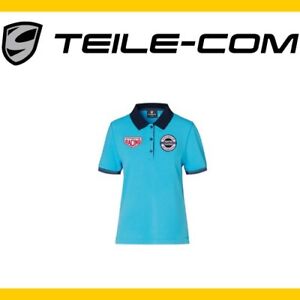 -10% Porsche Martini Racing Damen Polo Shirt, Größe/size L, Hellblau/blue