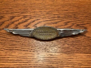 1937-38 VTG Hudson Terraplane Emblem Trunk Fender Badge Coupe Sedan - Bild 1 von 8
