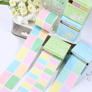 Back Full Adhesive Pearlescent Sticky Tabs Memo Pad School Office - Picture 1 of 18