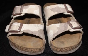 Birkenstock Arizona Sandals Camo Tan Leather Youth 13 Kids 31 Desert Soil - Picture 1 of 5