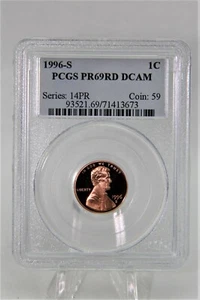1996-S 1 CENTESIMO PCGS PR69 RD DCAM. SERIE: 14PR. MONETA: 59 - Foto 1 di 2