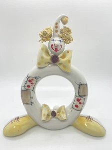 VINTAGE ITALIAN W. CABRELLI  CERAMIC CLOWN FRAME SPAGHETTINI  HAIR - Picture 1 of 12