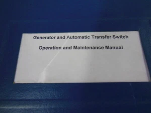 CAT Olympian GENERATOR & Autmatic Y-Type TRANSFER SWITCH Operation Manual 1994 - Picture 1 of 8