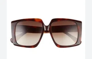 MAX MARA 56mm Square Oversized Brown Gradient Sunglasses Frame Women NEW - Picture 1 of 4