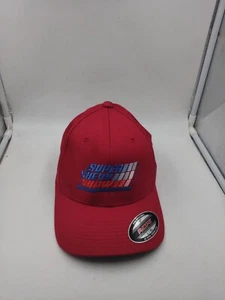 Hat Says Super Chevy Show L/XL Red Vented - Picture 1 of 17