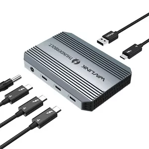 WAVLINK Thunderbolt 4 Docking Station 40Gb/s 8K Dual 4K Display 90W PD Charging - Picture 1 of 9