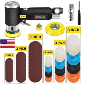 Mini Air Sander Polisher Kit Dual Action 1" 2" 3" Random Orbital for Auto Body - Picture 1 of 7