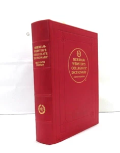 Merriam-Webster's Collegiate Dictionary 11th Edition Leather Hardcover RED - Picture 1 of 7