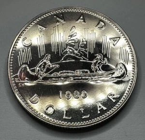 1980 kanadischer Dollar proof wie Münze aus neuwertigem Set. Unzirkulierte schöne Münze! - Bild 1 von 7