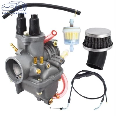 Carburetor Air Filter & Throttles Cable for Yamaha PW80 Dirt Bike Carb 1983-2006 - Image 1 of 4