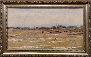Max Gundlach -1904 Blick auf Indian Hill & Roger Park in Chicago-Ölgemälde - Bild 1 von 7