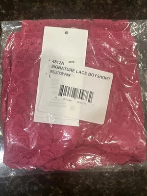 NWT Hanky Panky Size Large Signature Lace Boyshort Intuition Pink - Image 1 of 2