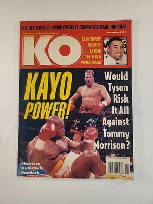 Knockout Boxing KO magazine 1995 Tommy Morrison Bernard Hopkins OSCAR De La Hoya - Image 1 of 4