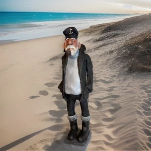Sea Captain/Fisherman With Pipe Clay Figurine 10.25" Handcrafted By Bob Murry - Picture 1 of 13