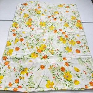 Vintage JCpenney flaches Blatt Twin orange gelb große Blumen Blüten Y2K 1487-29 - Bild 1 von 11