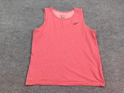 Nike Shirt Mens Medium Pink Tank Top Sleeveless Dri Fit Training Gym Performance - Image 1 of 4