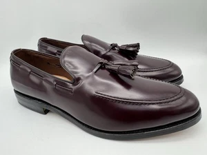 Mocasines Allen Edmonds Para Hombres Saratoga Borla Borgoña Talla 8.5 C - Imagen 1 de 10