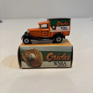 MLB Model A Ford Baltimore Orioles WSBA 910 1988 Matchbox White Rose With Box - Picture 1 of 8