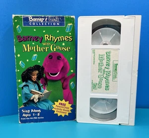 Barney & Friends (VHS, 1992) Barney Rhymes With Mother Goose Sing Along Nursery  - Picture 1 of 7