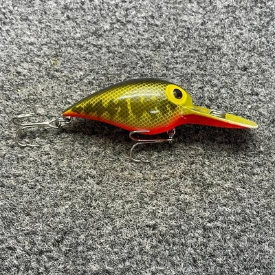 Pre-Rapala Storm Wiggle Wart Vintage Crankbait 3/8oz V46 Baby Bass Orange Belly - Image 1 of 4