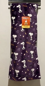 PEANUTS Snoopy Blanket 75th Anniversary Halloween BOO! 60” X 70” NWT Ships Fast! - Picture 1 of 3
