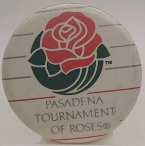 Vintage 3x3/8" Round PASADENA TOURNAMENT OF ROSES Pin - Picture 1 of 2