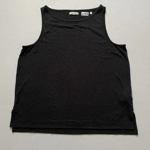 Madewell Tank Top Womens XL Black Scoop Neck Linen Blend Tunic - Picture 1 of 6