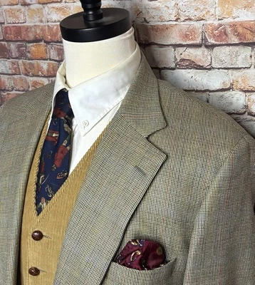 Vintage Southwick Paul Stuart Silk Wool Sport Coat Jacket Mens 46 X Long - Image 1 of 4