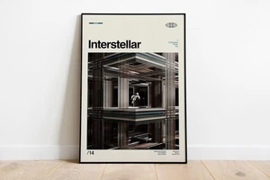Interstellar Retro minimalistisches Filmposter - Vintage Wandbild Wohndeko - Bild 1 von 4