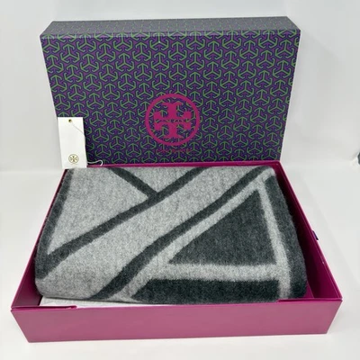 Tory Burch Geometric Cashmere Throw Blanket 50x48 Style 41155020 - Image 1 of 4