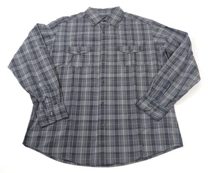 JF J.ferrar Gray Plaid Long Sleeve Shirt Mens Size L 16-16.5 - Picture 1 of 6