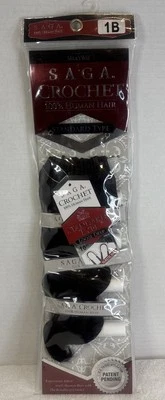 "Banda elástica estándar suelta profunda 10"" 1B de ganchillo saga cabello 100 % humano de la Vía Láctea" Foto 1 de 4