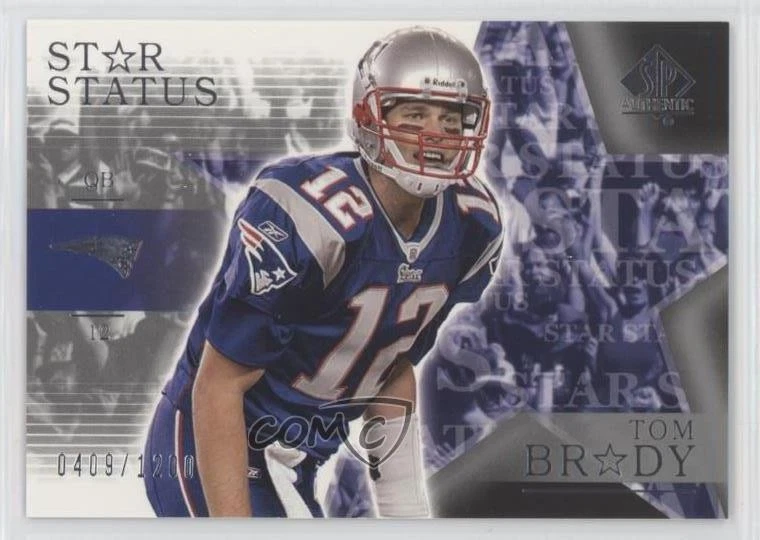 2003 SP Authentic Star Status /1200 Tom Brady #142 - Image 1 of 2
