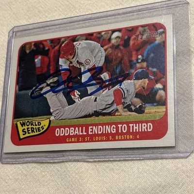 2014 Topps #134 World Series Game 3: Oddball Ending autographed by Allen Craig  - Image 1 of 3