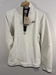 Nike Sportswear Tech Fleece Men M 1/4 High Zip Revival T-Shirt DQ4314 Gray NWT - Picture 1 of 6