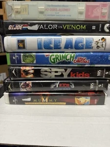 kids movies vhs lot, Ice Age, Spy Kids, Mummy, Grinch, GI Joe, Berenstain Bears - Picture 1 of 14