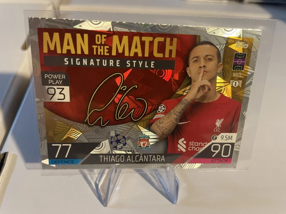 2022-23 Topps  - Man of the Match Signature Style Thiago Alcantara  - Image 1 of 2
