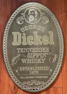 Vintage George Dickel Tennessee Sippin' Whisky Bar Spiegel selten - Bild 1 von 7