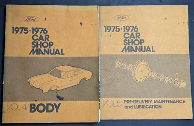 1975-1976 FORD MUSTANG THUNDERBIRD MERCURY  FACTORY SERVICE MANUALS 2  Volumes Foto 1 de 4
