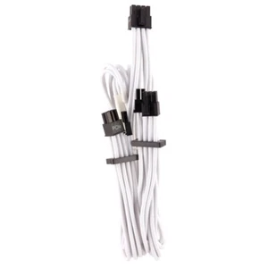 843591079877 Corsair Premium Sleeved PCIe Dual Cable, Double Pack (Gen 4) - Biały - Zdjęcie 1 z 1