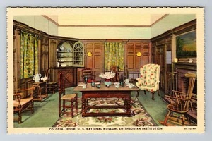Washington DC-Smithsonian Institution Kolonialzimmer Vintage Souvenir Postkarte - Bild 1 von 2