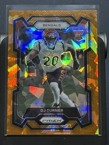 DJ Turner 2023 Panini Prizm RC #319 Orange Cracked Ice Prizm SP Bengals - Picture 1 of 2